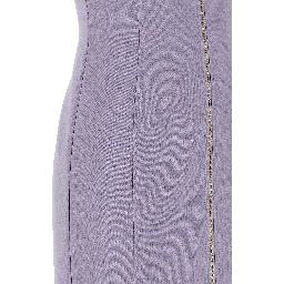 Purple Polyester Midi Dress