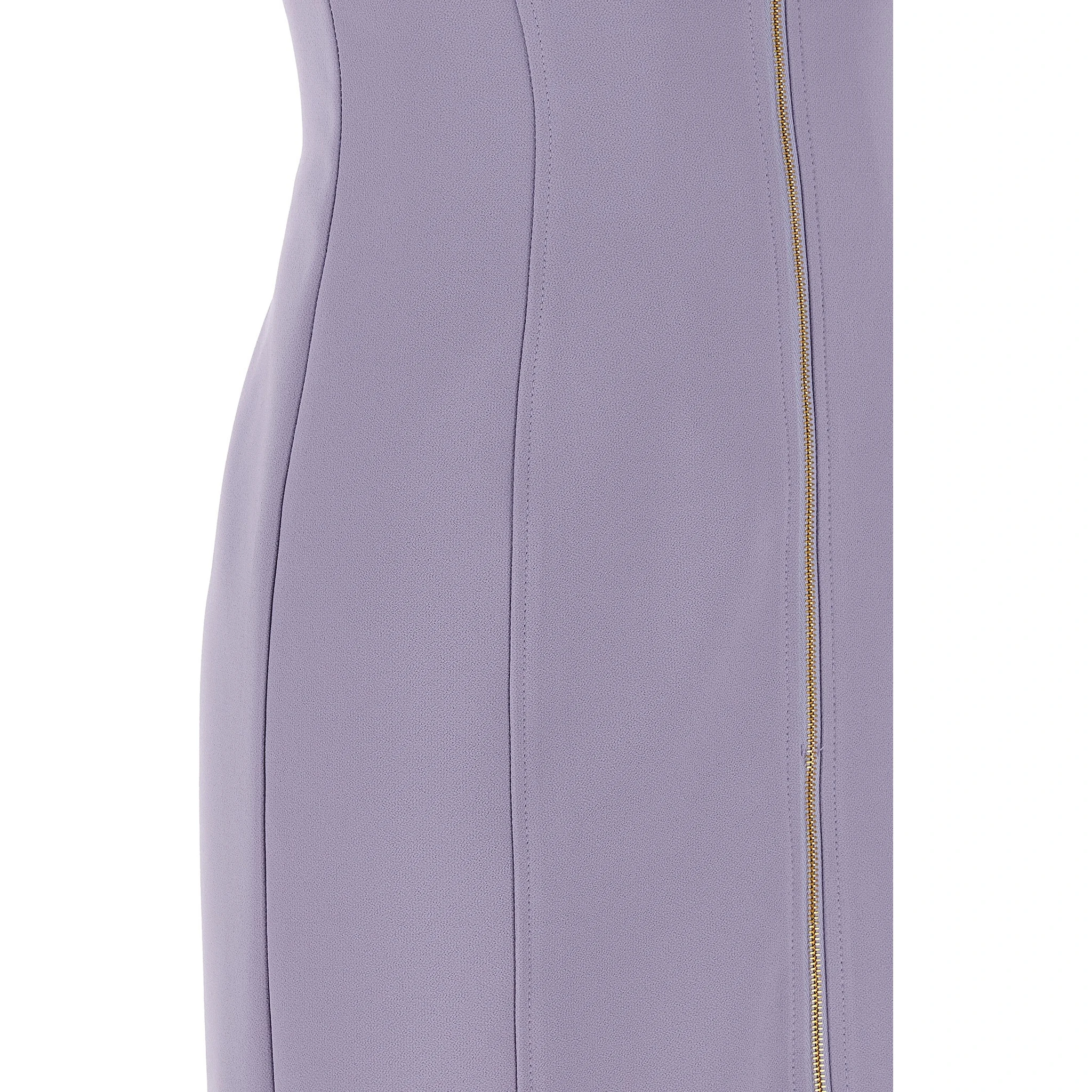 Purple Polyester Midi Dress