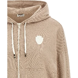 Beige Cotton Hoodie