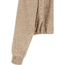 Beige Cotton Hoodie