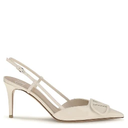Beige Calf Leather Bos Taurus High Heel Pumps