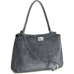 Gray Calf Leather Bos Taurus Shoulder Bag