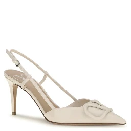 Beige Calf Leather Bos Taurus High Heel Pumps