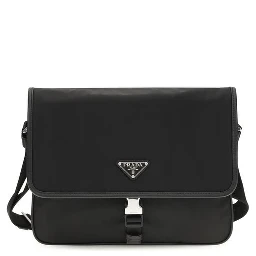 Black Recycled Polyamide Shoulder Bag