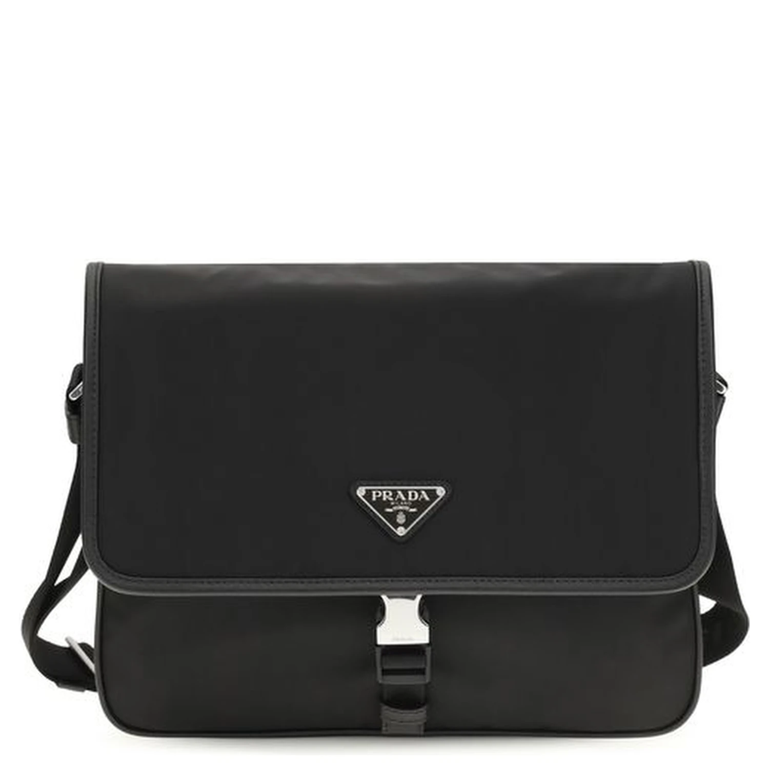 Black Recycled Polyamide Shoulder Bag