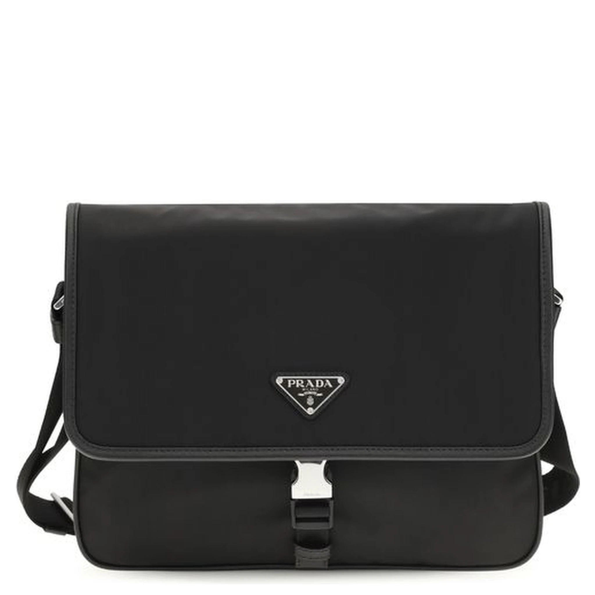 Black Recycled Polyamide Shoulder Bag
