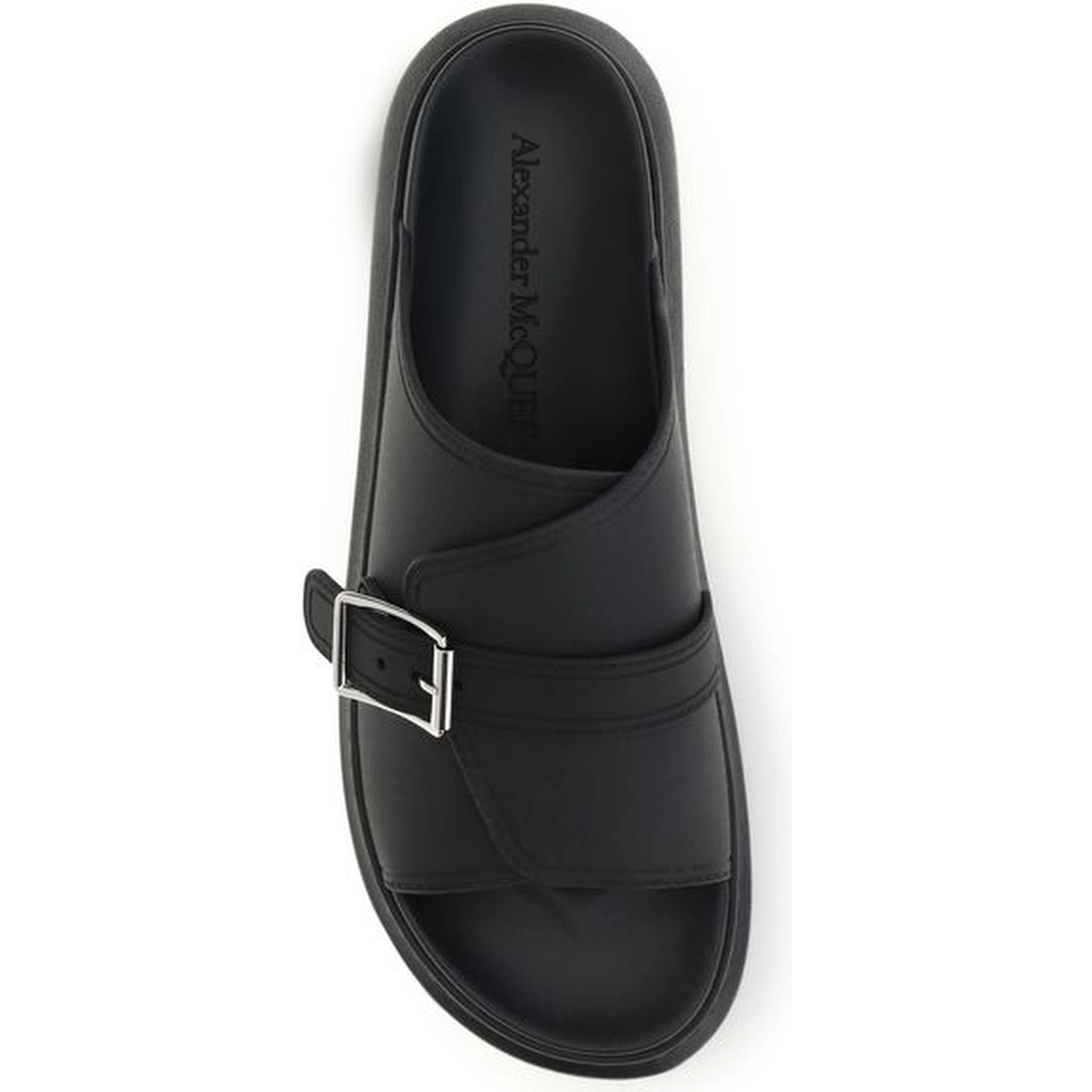 Black Calf Leather Bos Taurus Platform Sandals