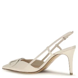 Beige Calf Leather Bos Taurus High Heel Pumps