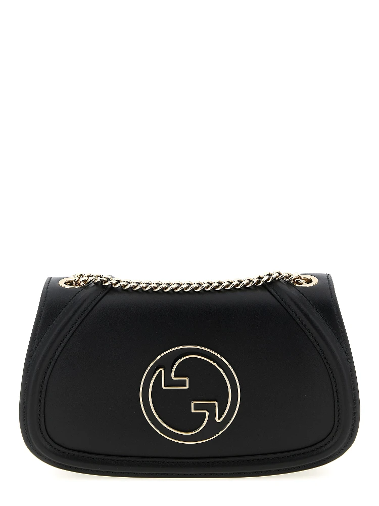 Black Calfskin Shoulder Bag