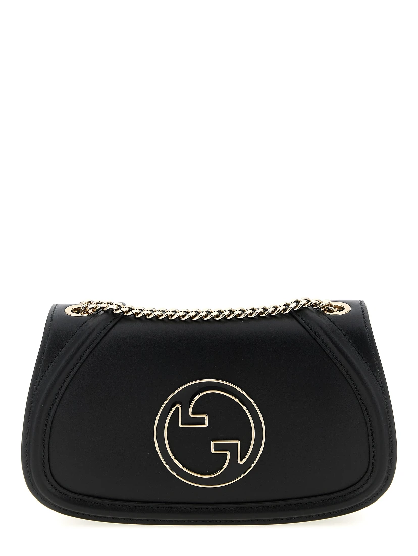Black Calfskin Shoulder Bag