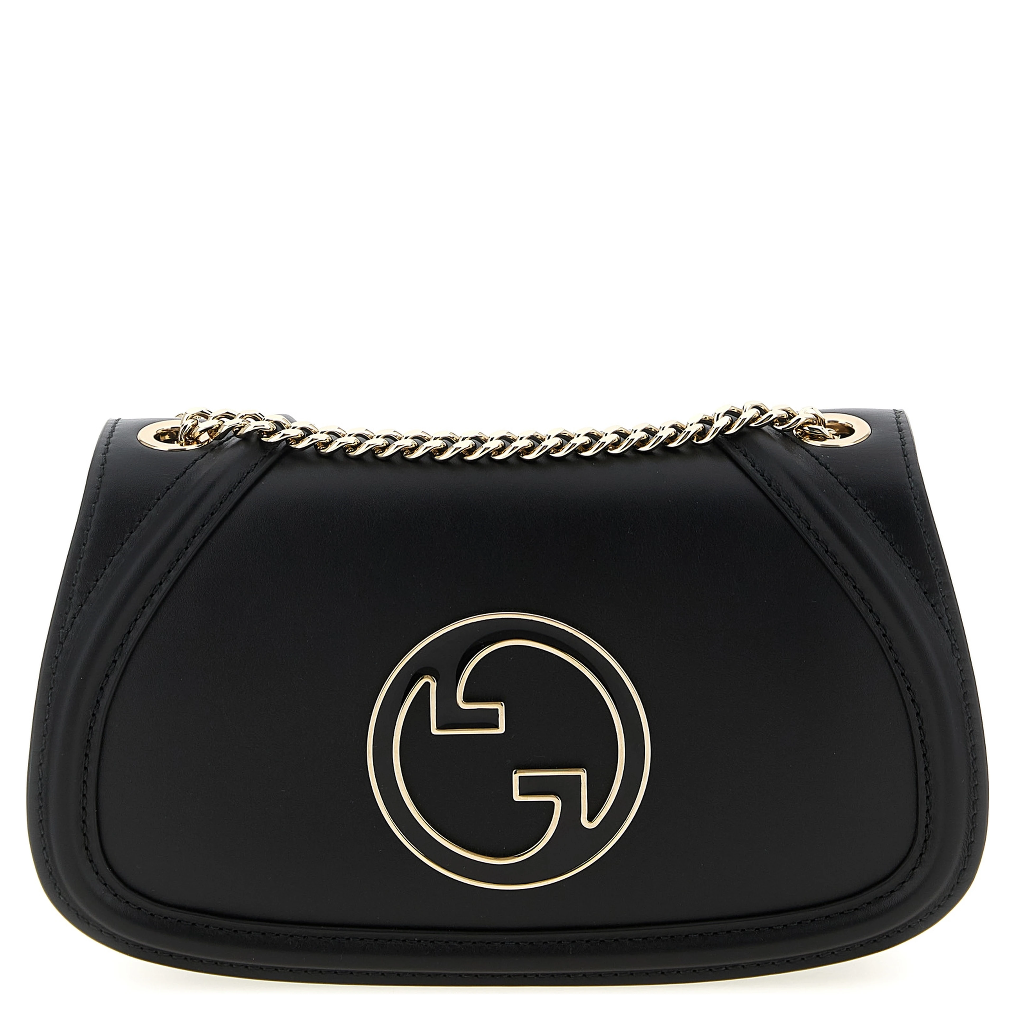 Black Calfskin Shoulder Bag