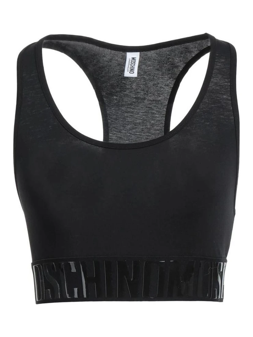 Black Cotton Sport Bra
