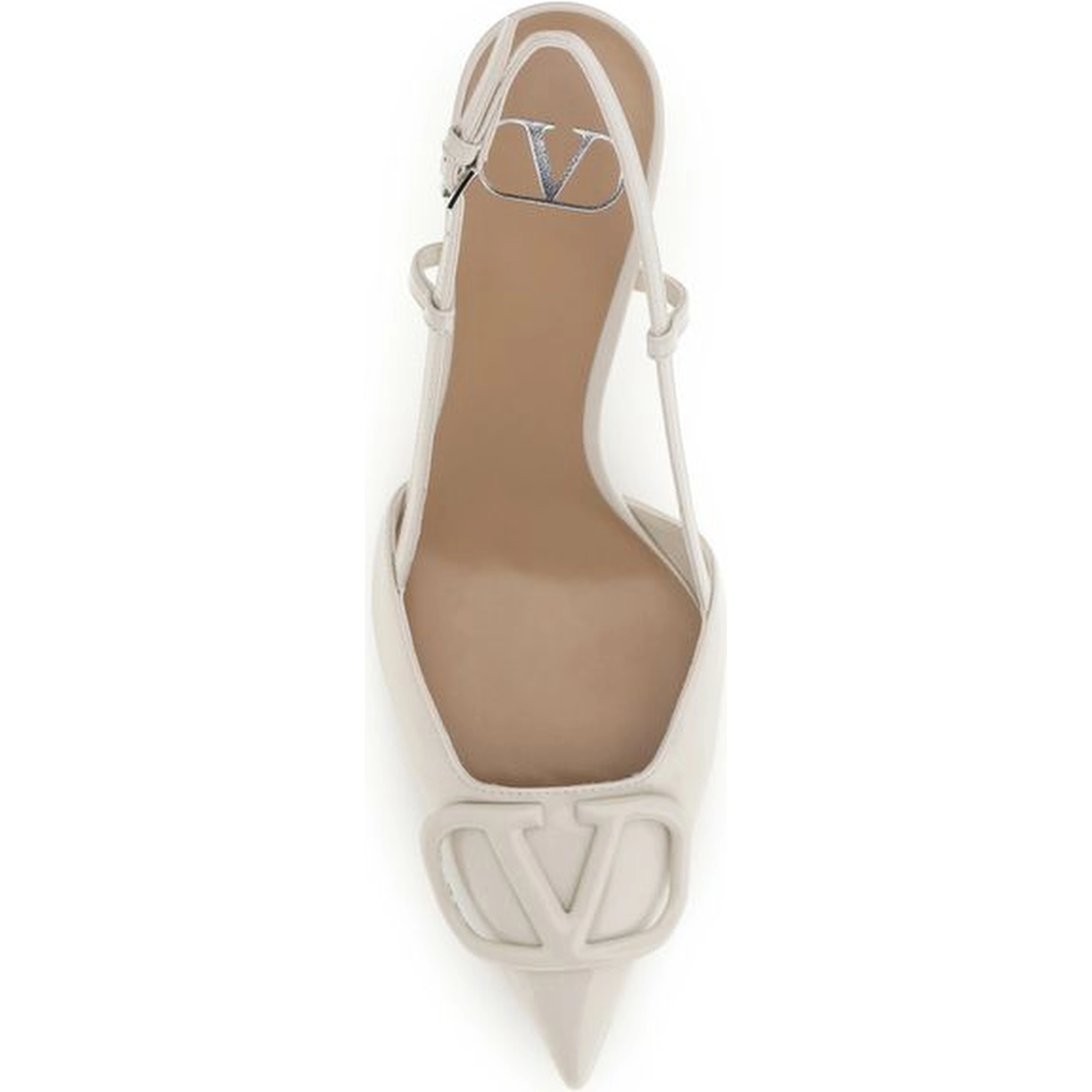 Beige Calf Leather Bos Taurus High Heel Pumps