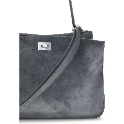Gray Calf Leather Bos Taurus Shoulder Bag