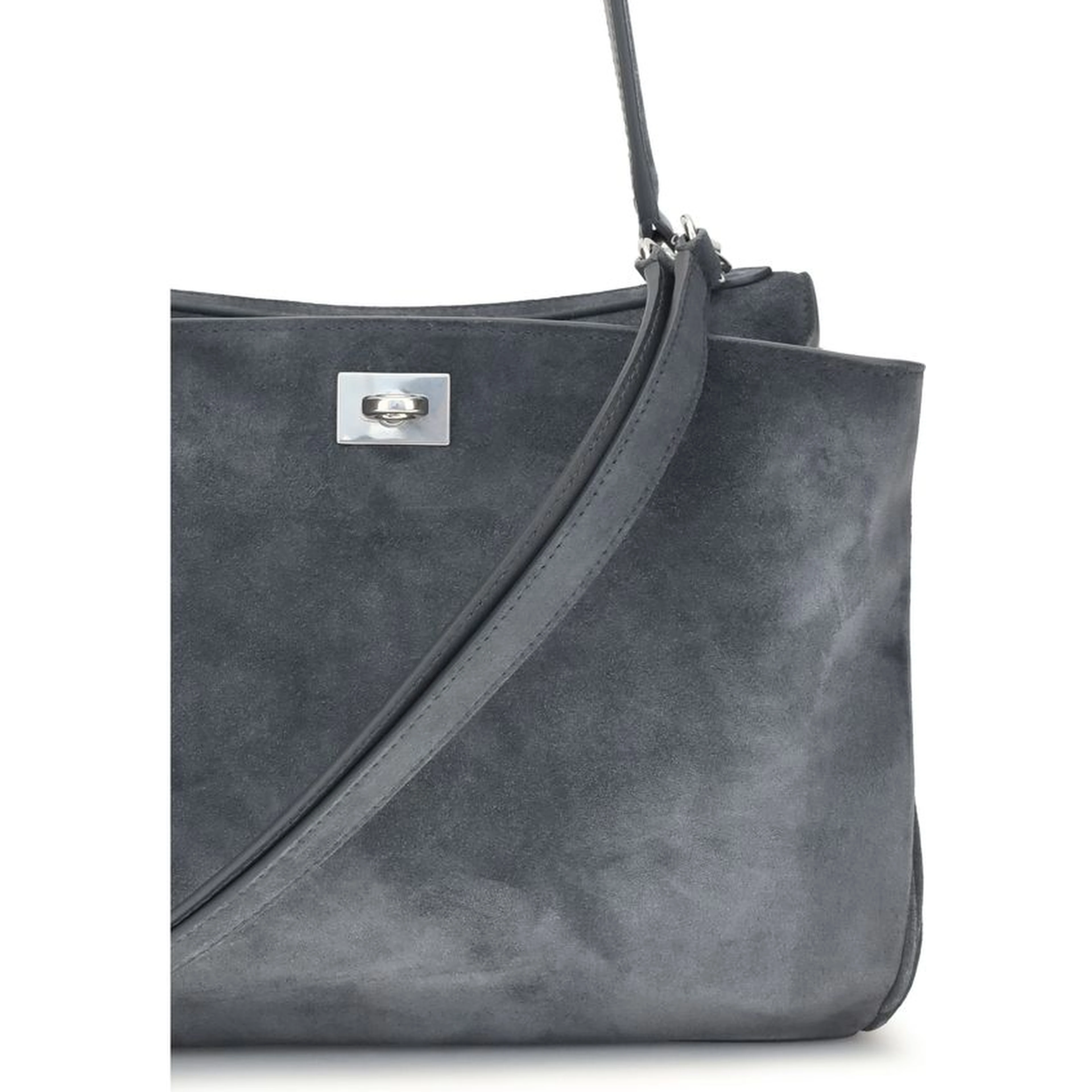 Gray Calf Leather Bos Taurus Shoulder Bag