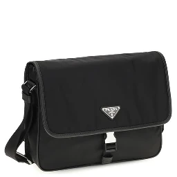 Black Recycled Polyamide Shoulder Bag