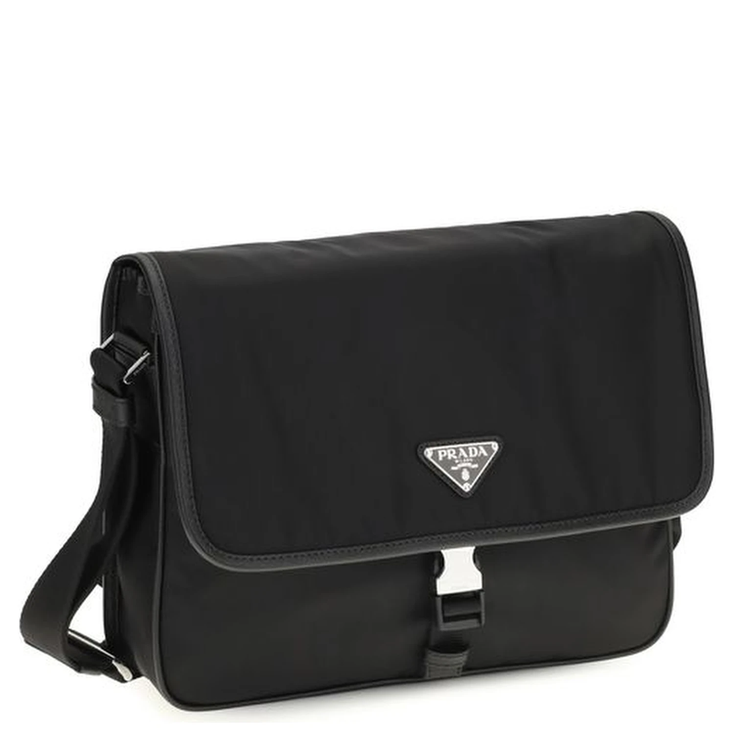 Black Recycled Polyamide Shoulder Bag
