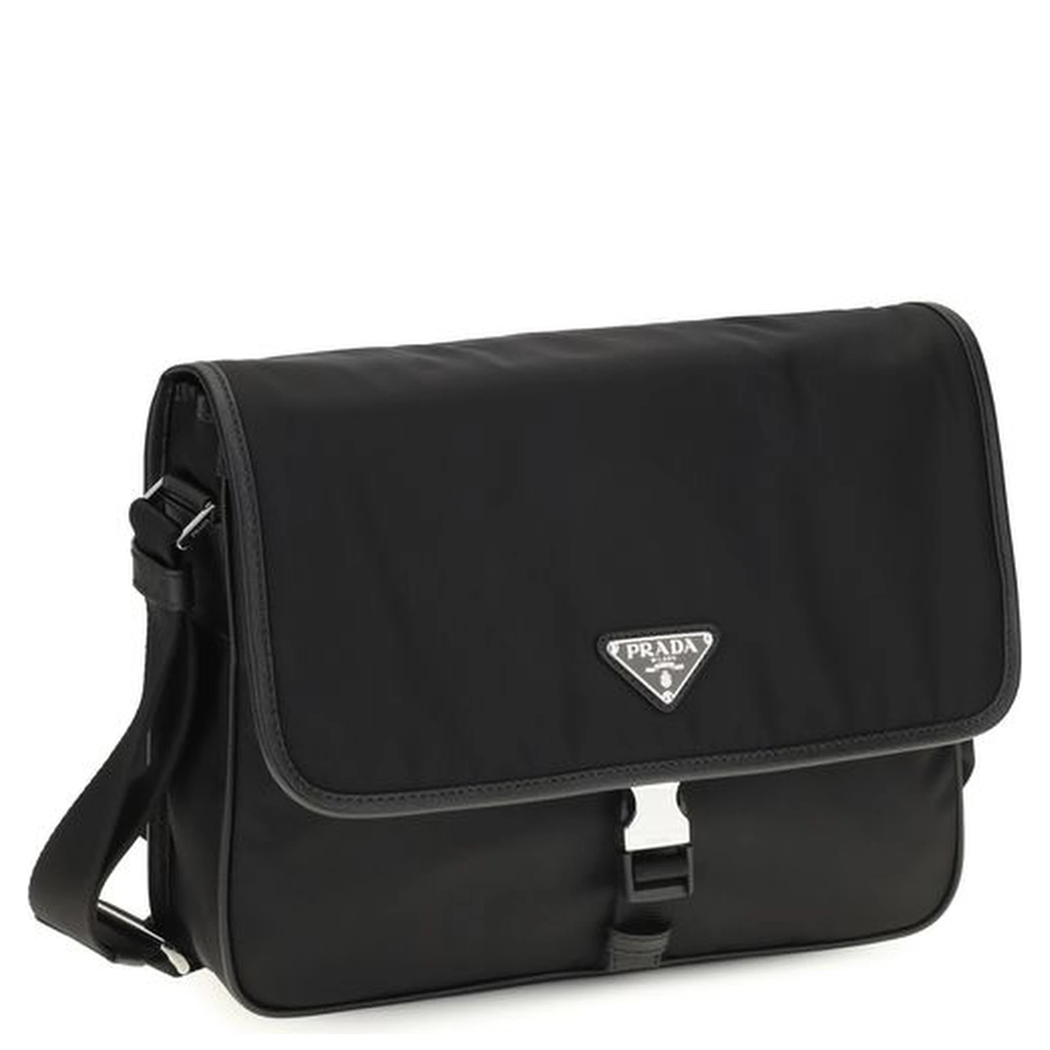 Black Recycled Polyamide Shoulder Bag