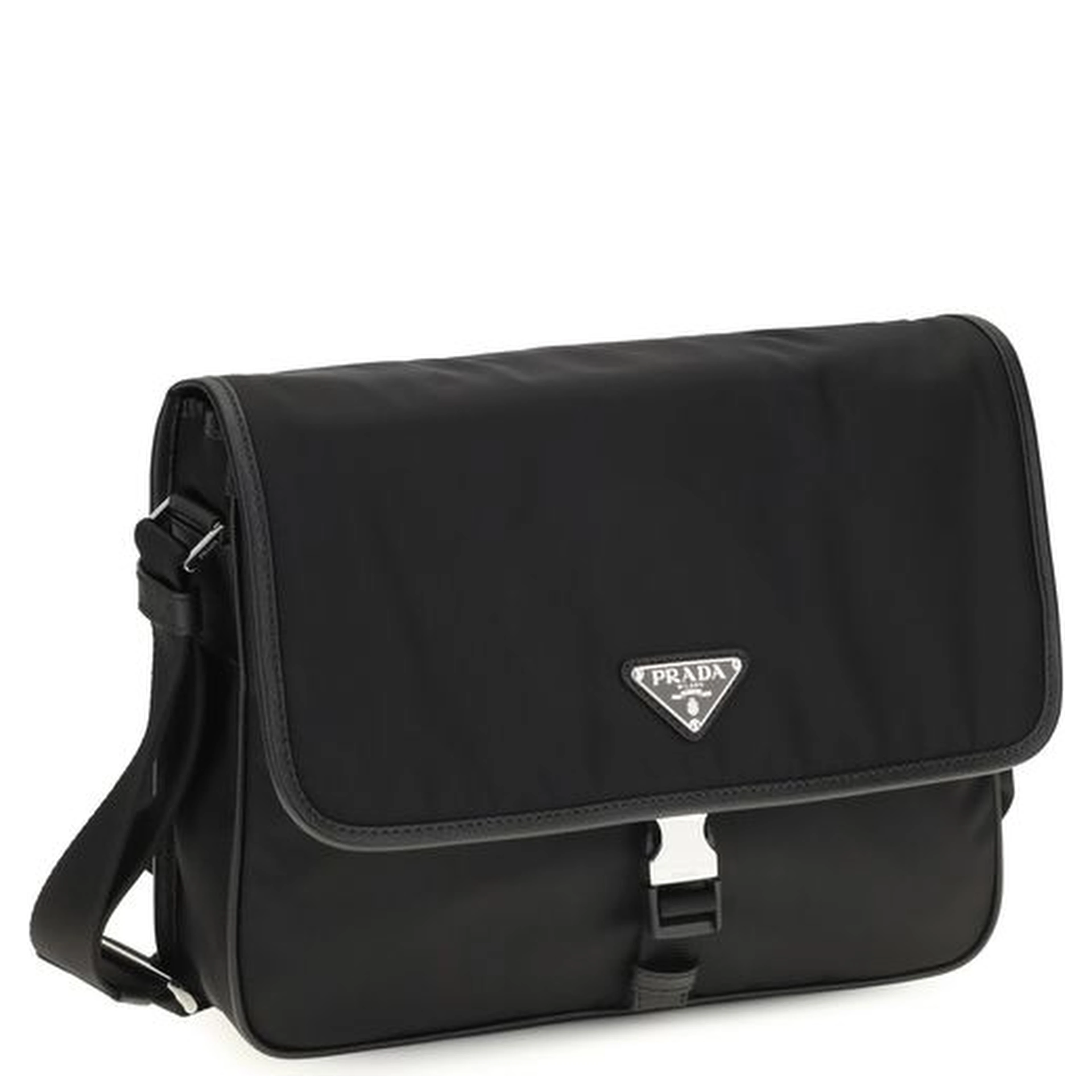 Black Recycled Polyamide Shoulder Bag