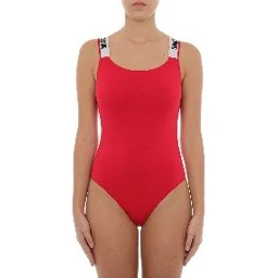 Red Cotton One-Piece Swimsuit