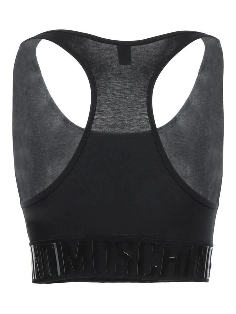 Black Cotton Sport Bra