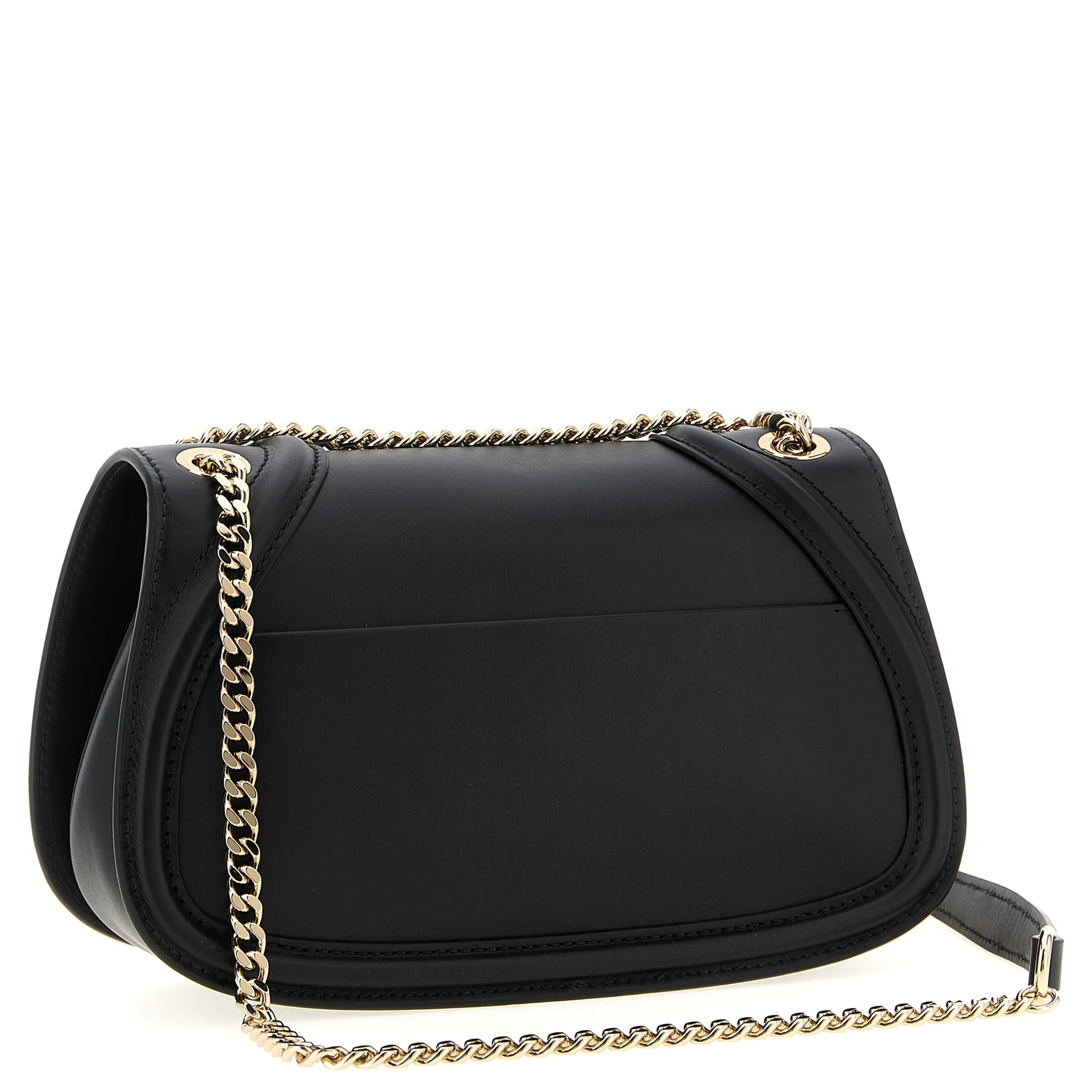 Black Calfskin Shoulder Bag