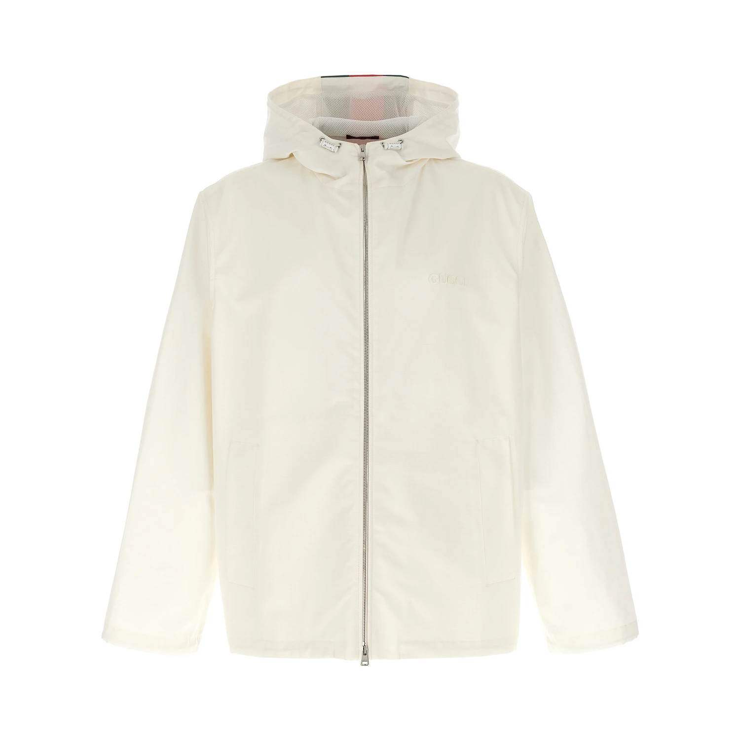 White Cotton Shell Jacket