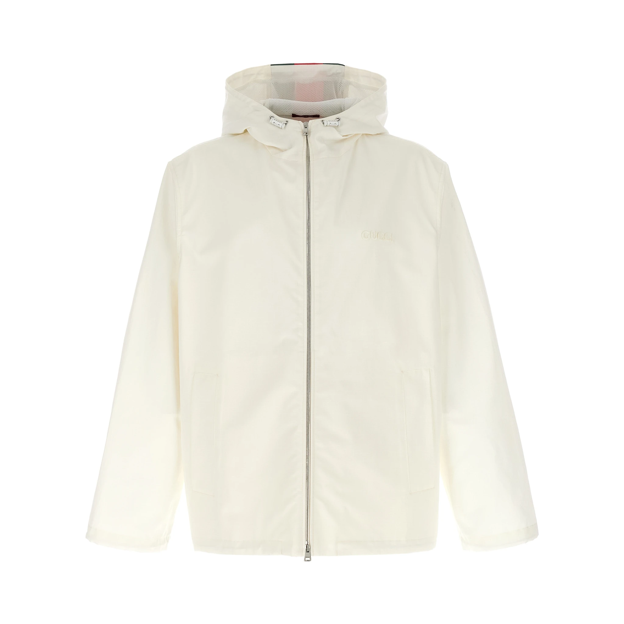 White Cotton Shell Jacket