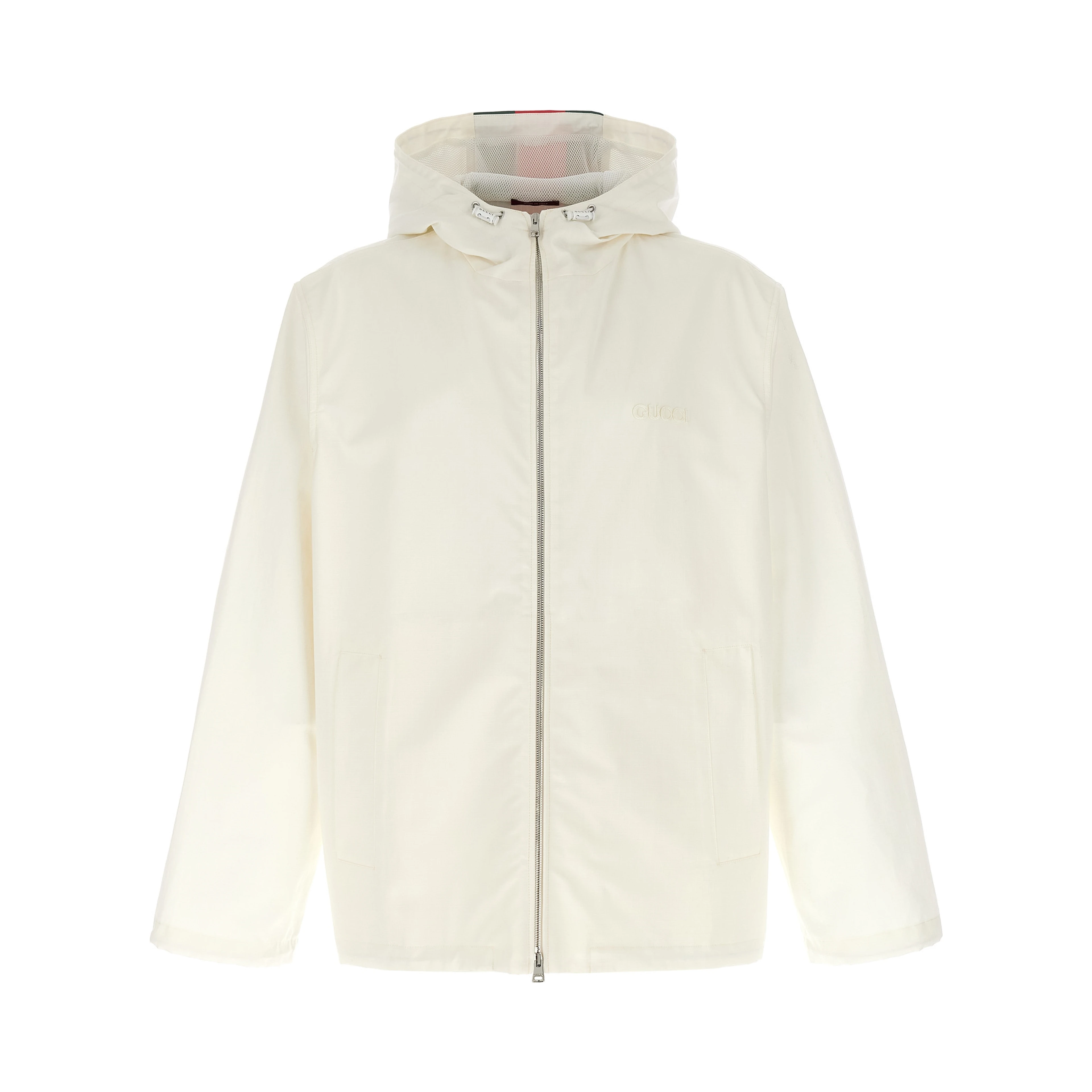 White Cotton Shell Jacket