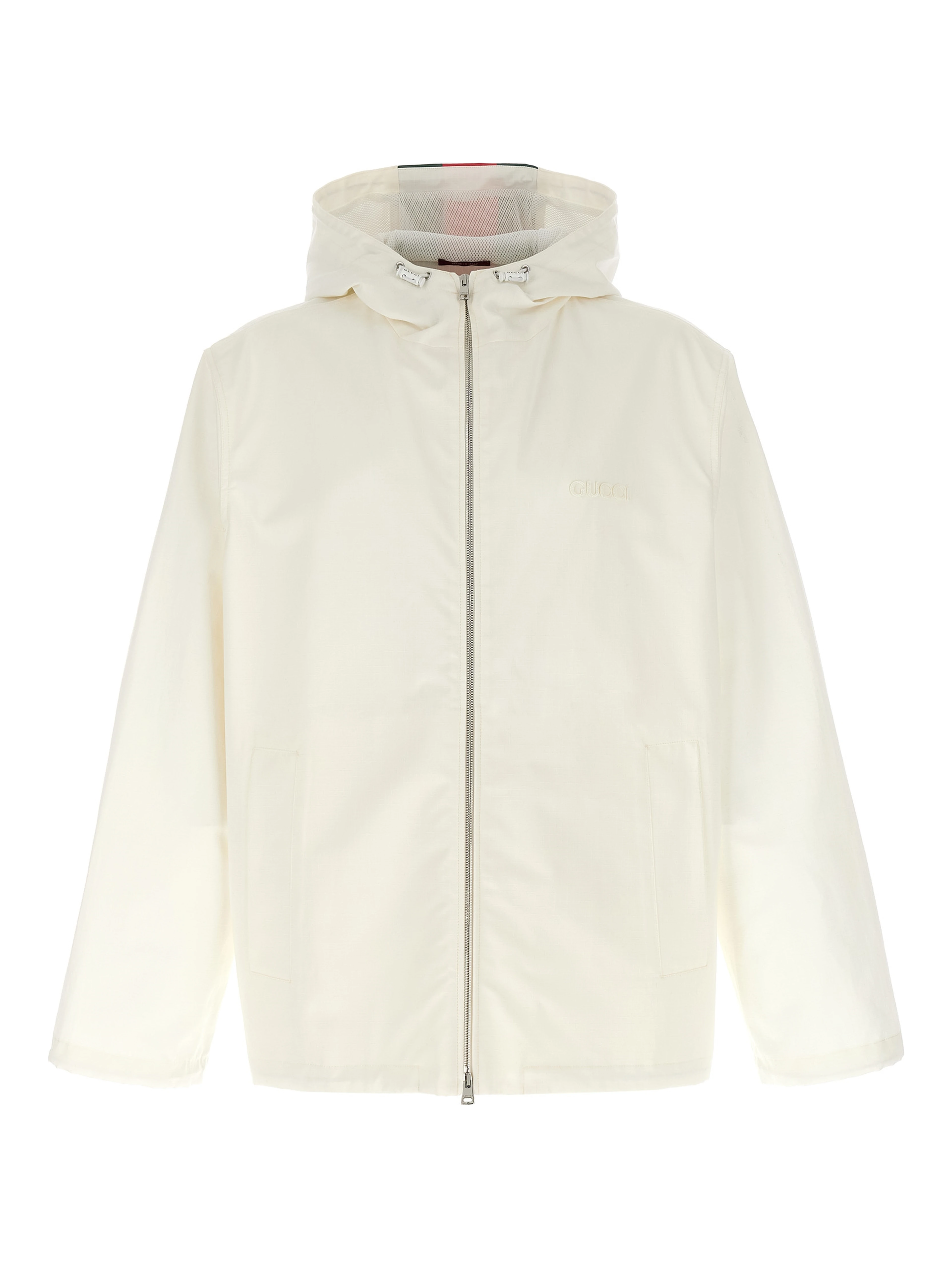 White Cotton Shell Jacket
