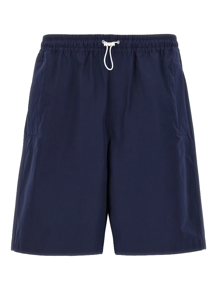 Blue Cotton Bermuda Shorts