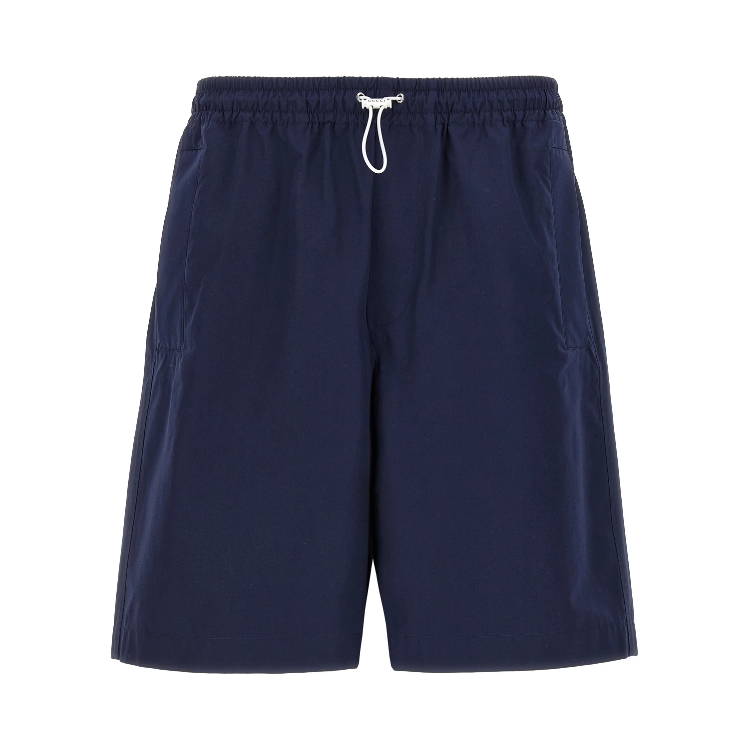 Blue Cotton Bermuda Shorts