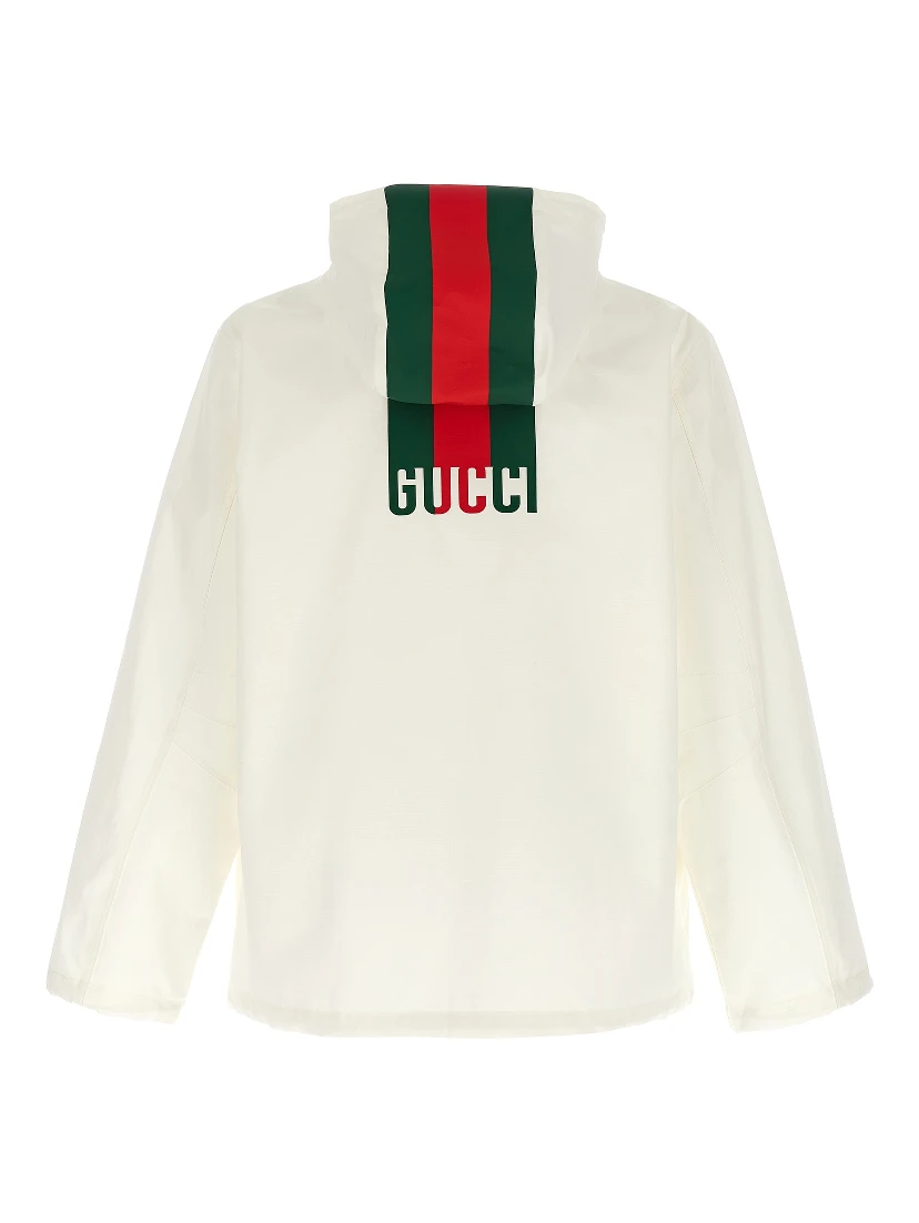 White Cotton Shell Jacket