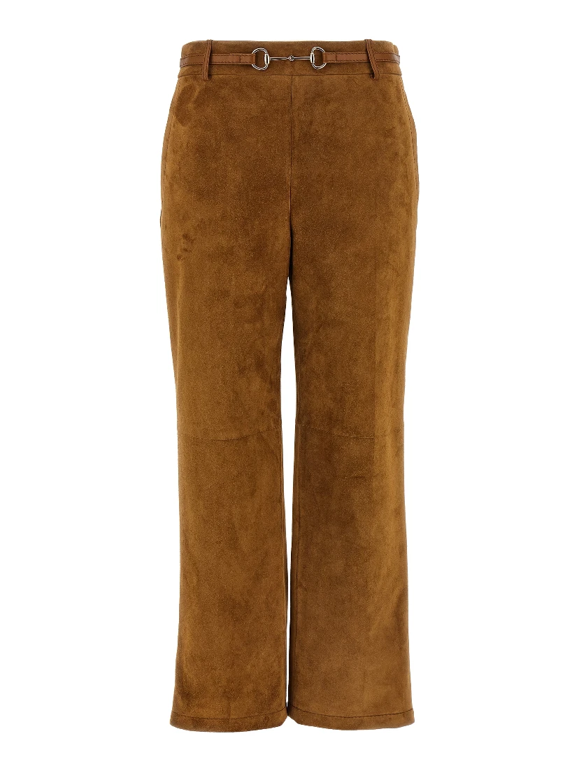 Brown Calfskin Pants