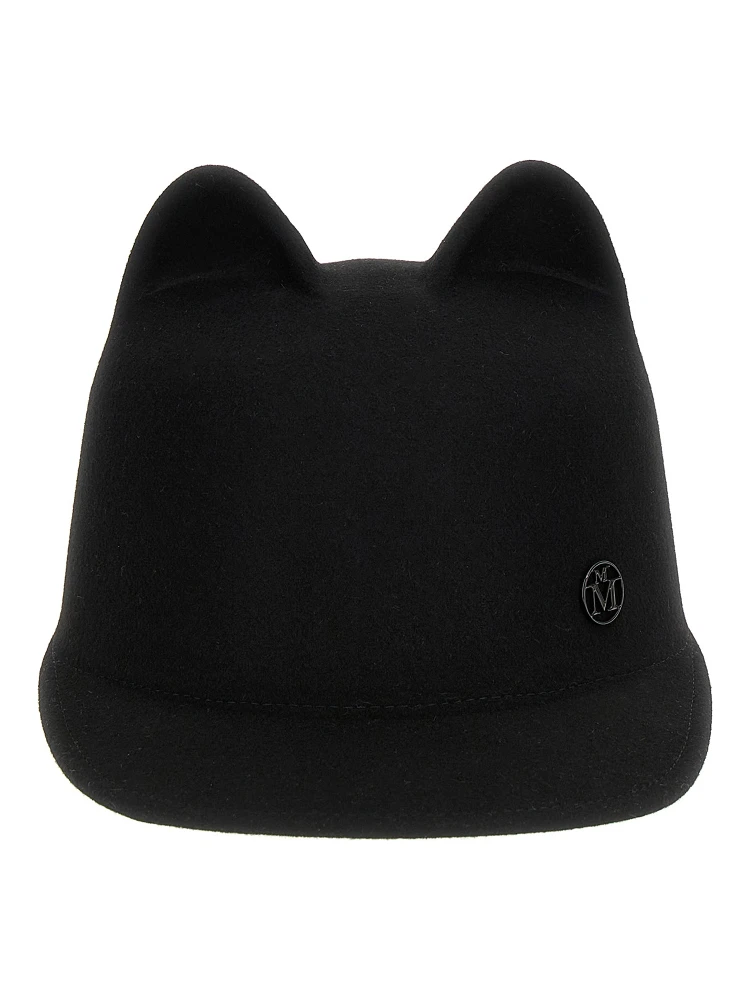 Black Rabbit Fur Cap (Baseball Hat)