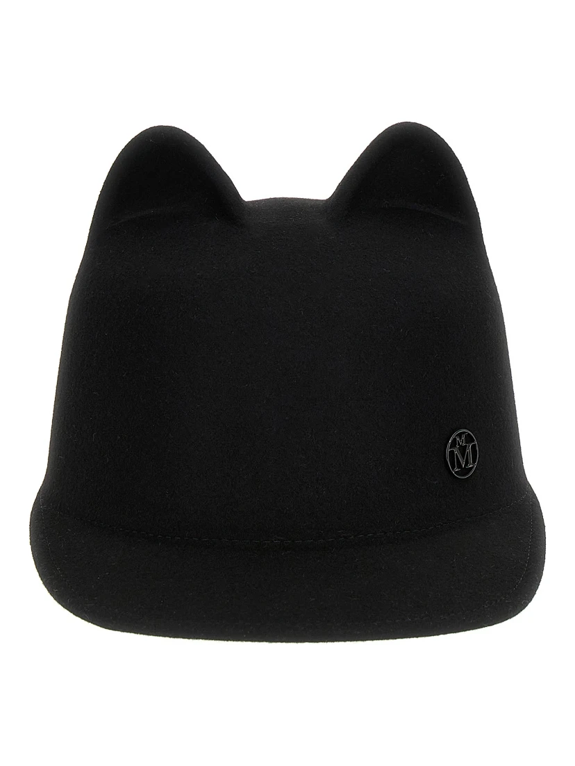 Black Rabbit Fur Cap (Baseball Hat)