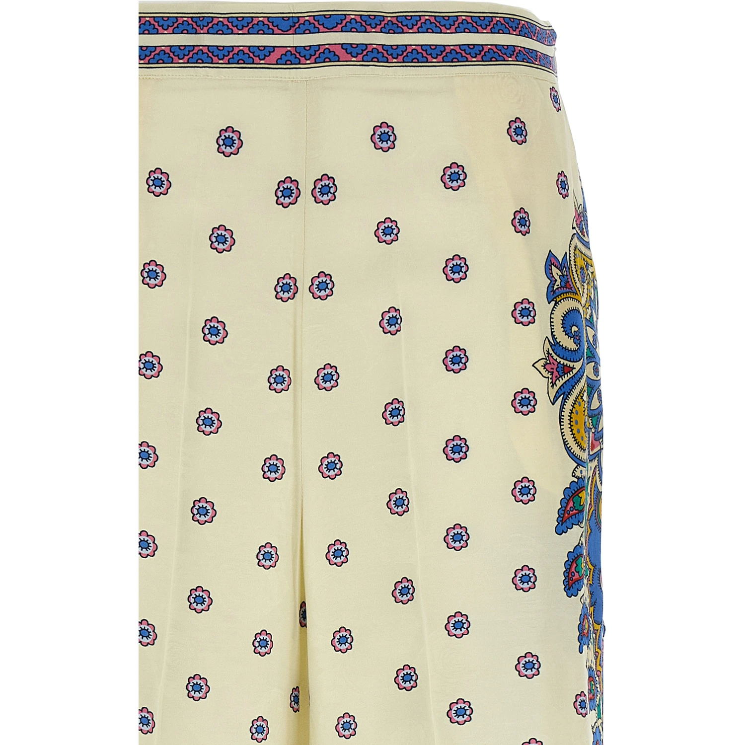 White Viscose Casual Pants