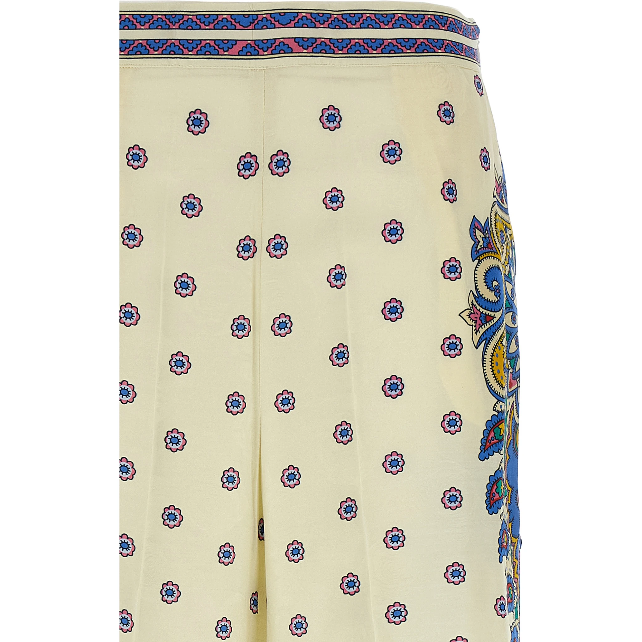 White Viscose Casual Pants
