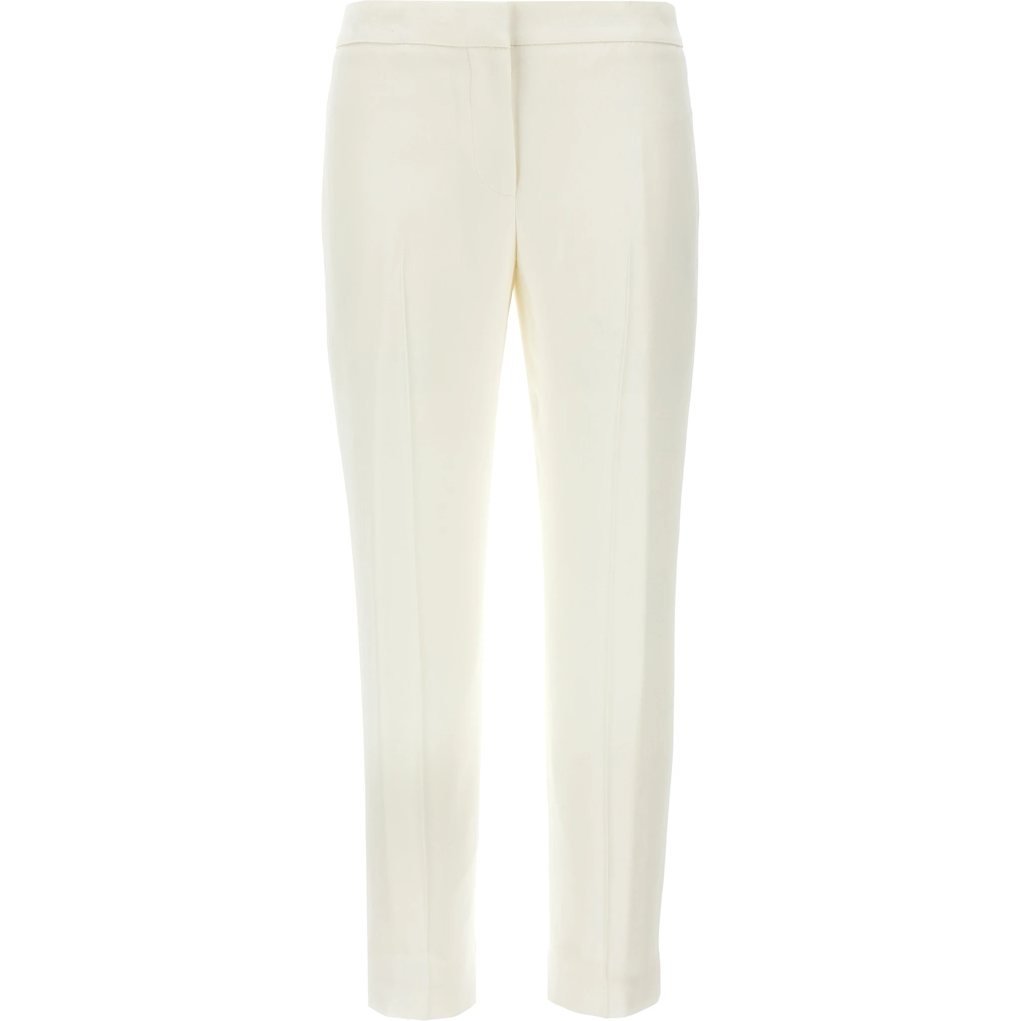 White Viscose Casual Pants
