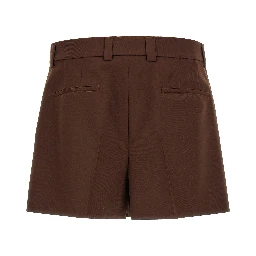 Brown Wool Bermuda Shorts