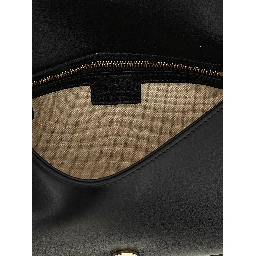 Black Calfskin Shoulder Bag