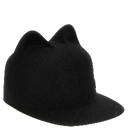 Black Rabbit Fur Cap (Baseball Hat)