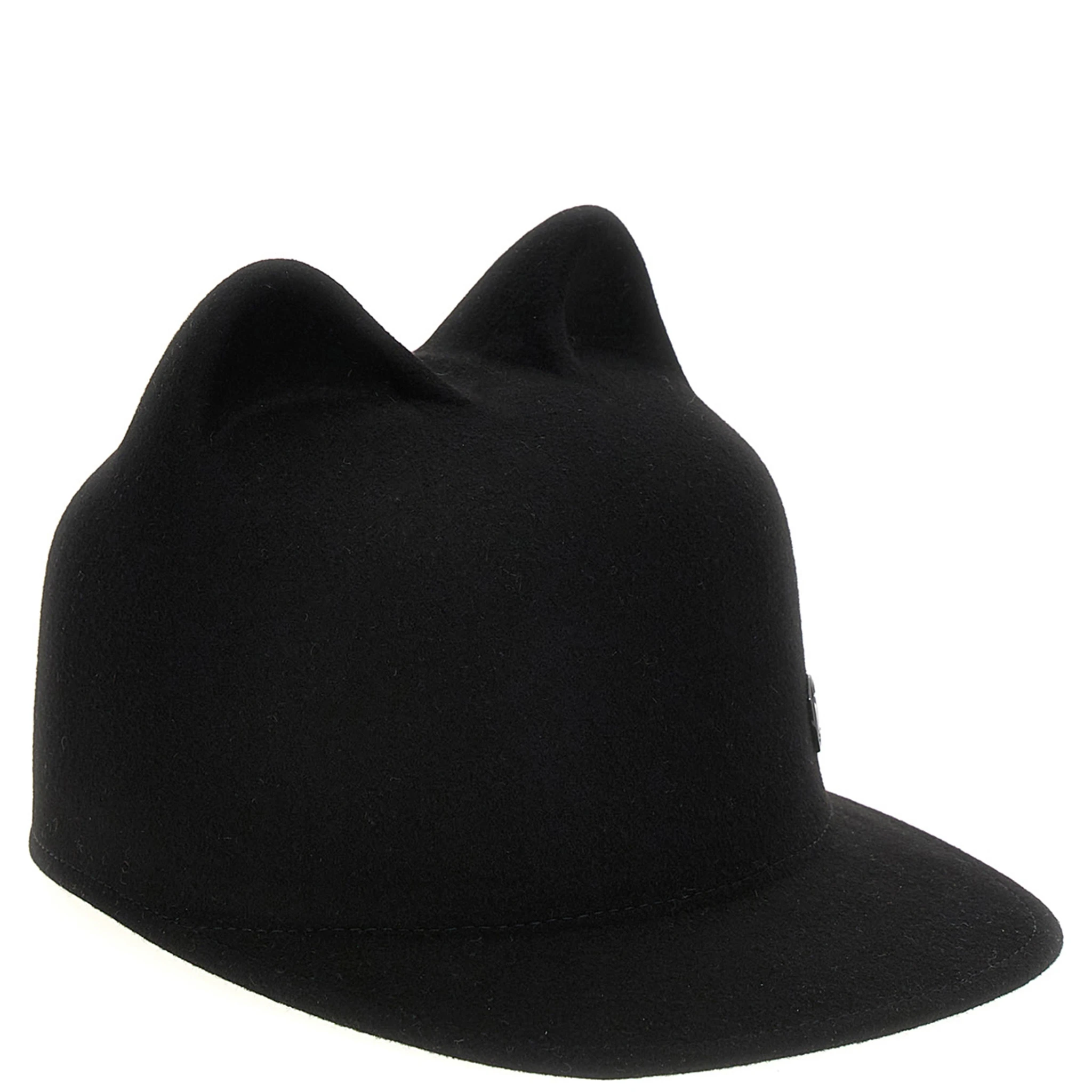 Black Rabbit Fur Cap (Baseball Hat)