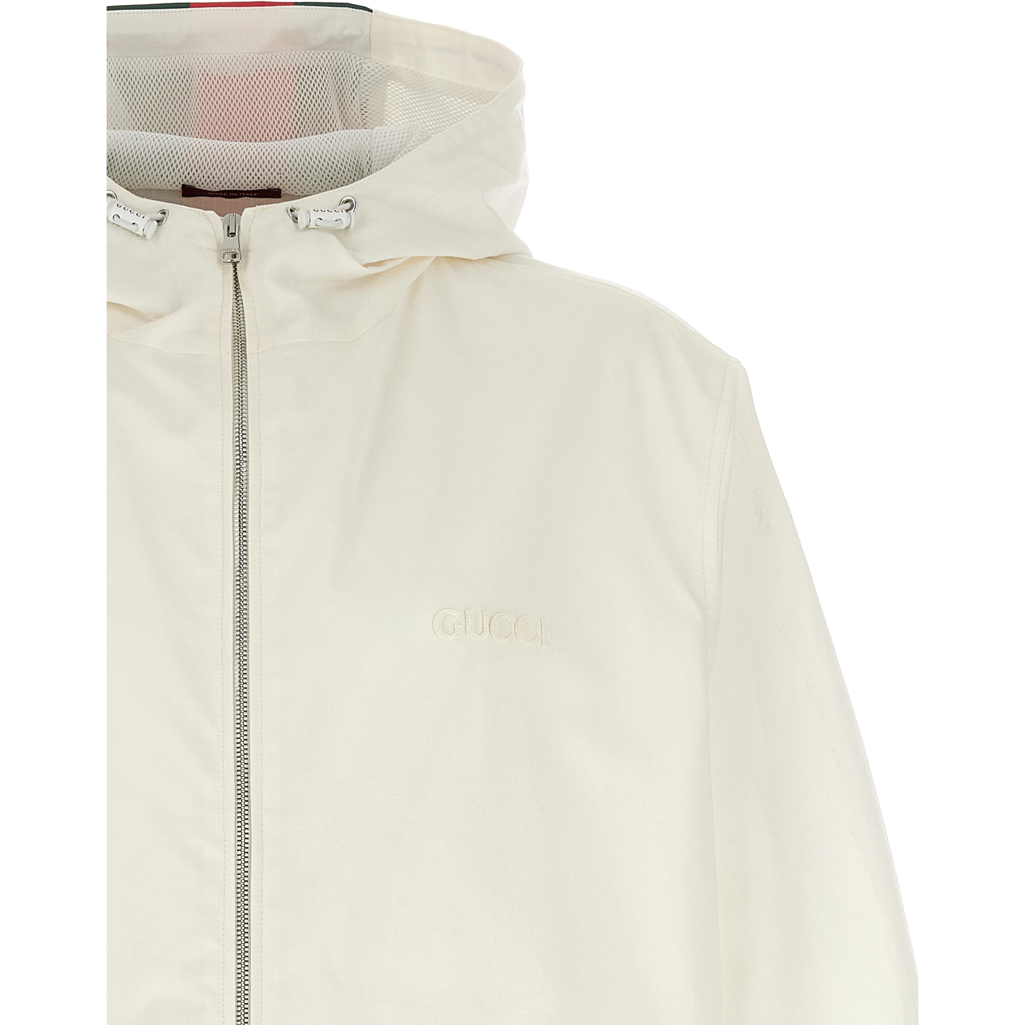 White Cotton Shell Jacket