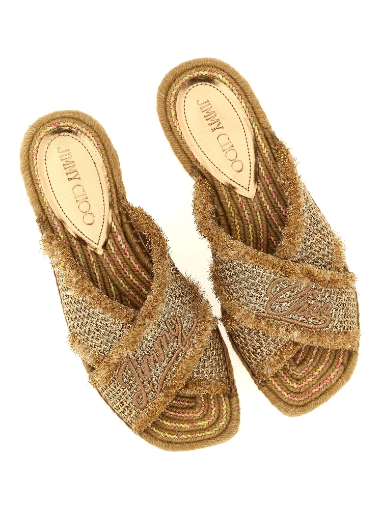 Gold Textile Slides alternative