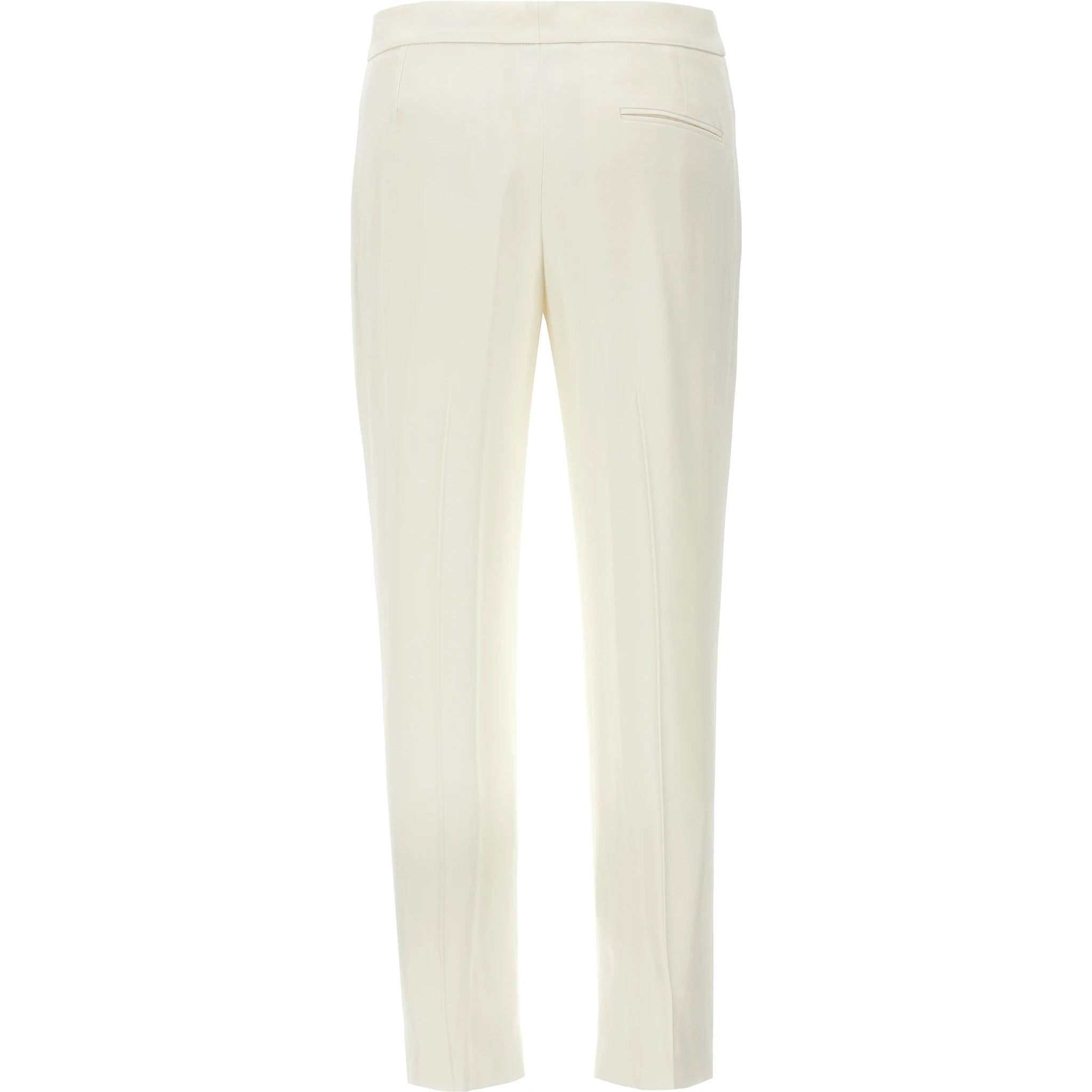 White Viscose Casual Pants