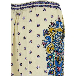 White Viscose Casual Pants