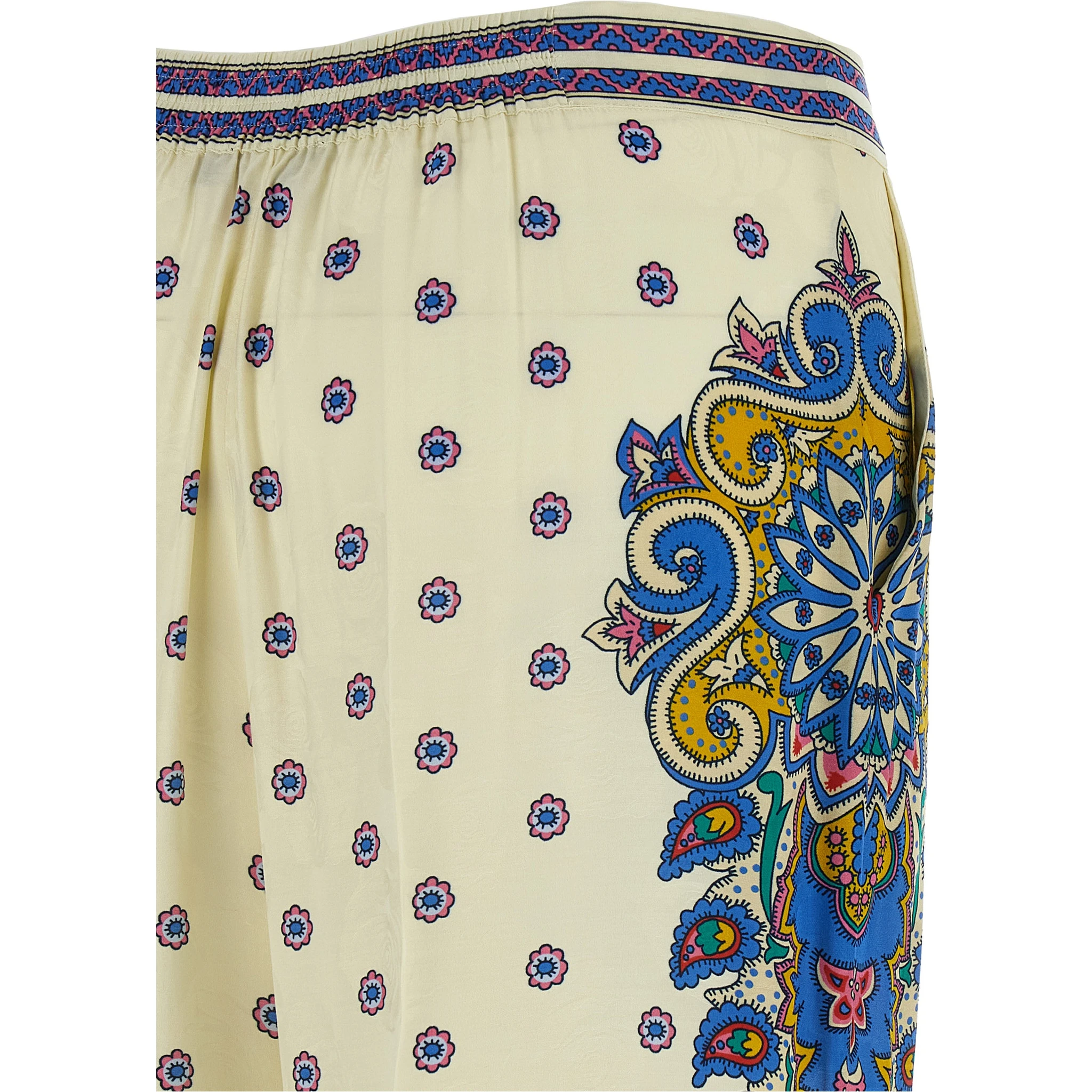 White Viscose Casual Pants