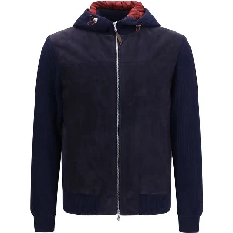 Blue Wool Oves Aries Full-Length Jacket