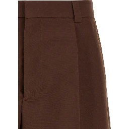 Brown Wool Bermuda Shorts